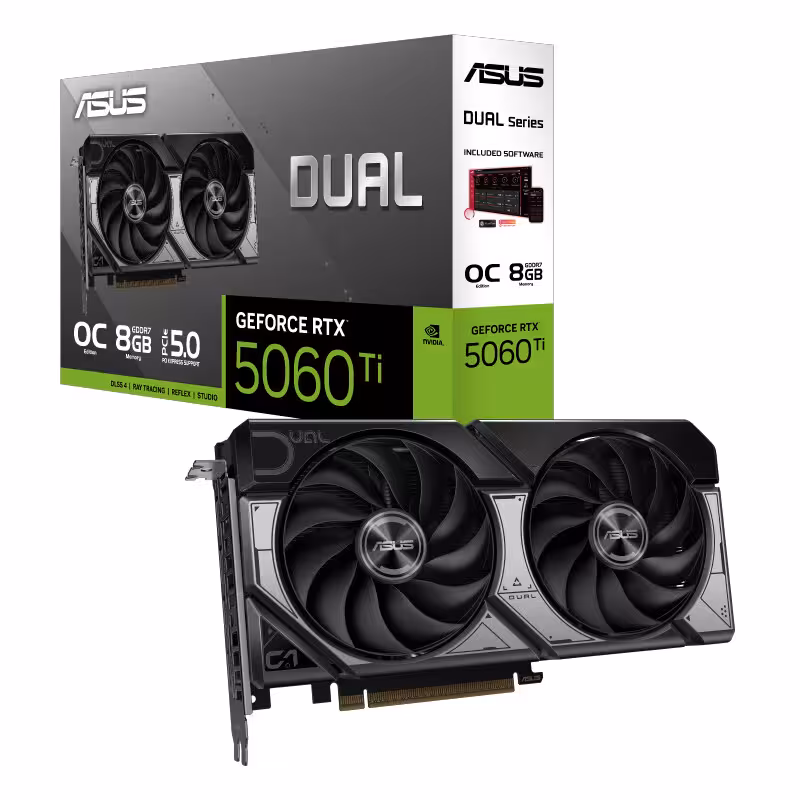 کارت گرافیک ایسوس مدل GeForce RTX5060 Ti OC Edition با ظرفیت 8 گیگابایت GDDR7
