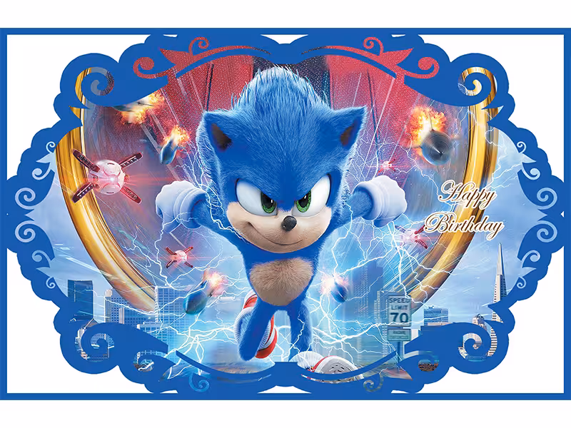 بنر تولد سونیک (100*150 سانتی متر)