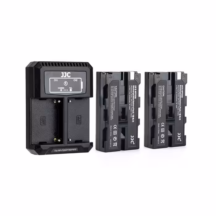 کیت شارژر USB به همراه دو عدد باتری دوربین سونی جی جی سی مدل DB-NPF7K2