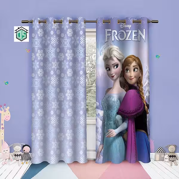 پرده اتاق کودک طرح فروزن کد NP006