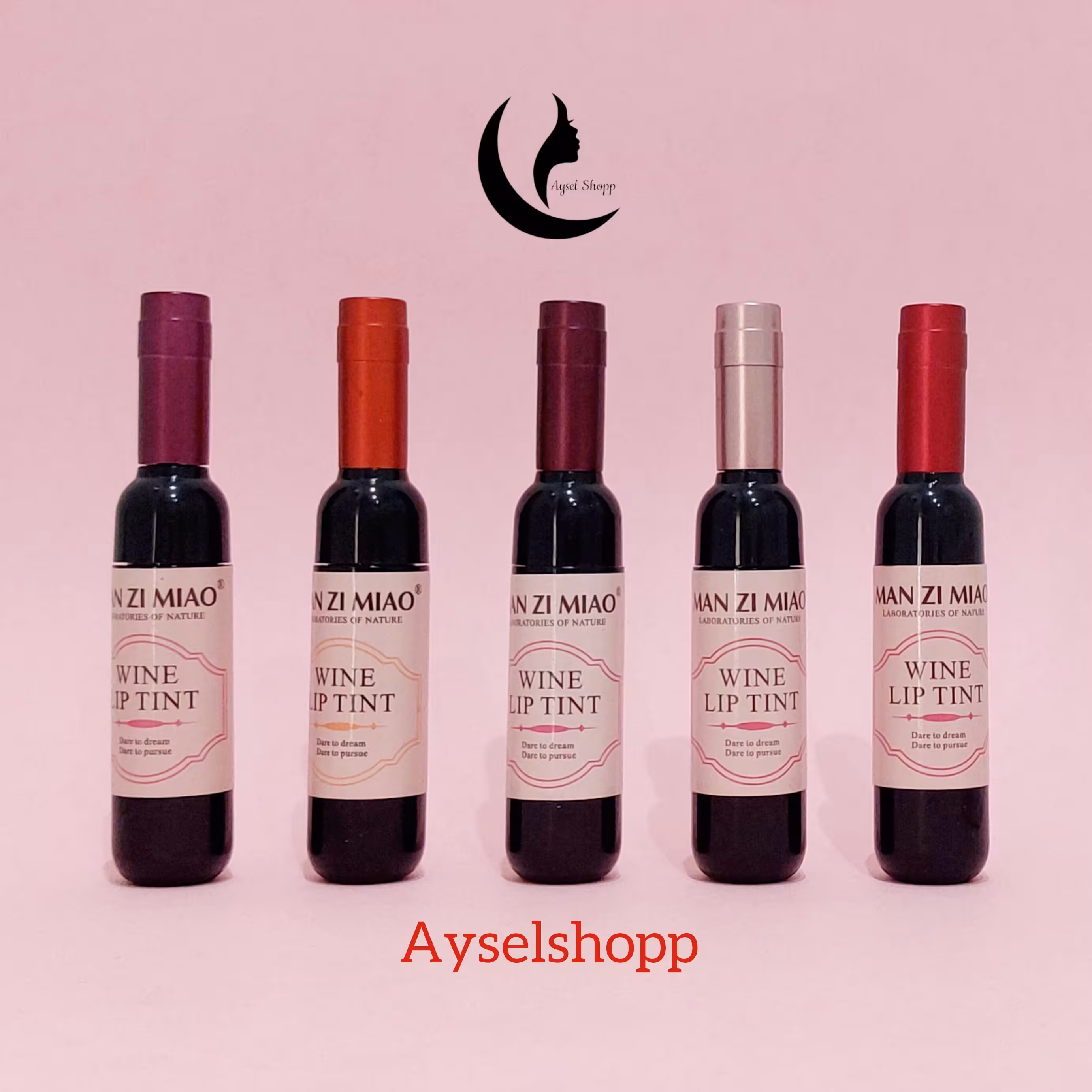 تینت لب طرح شامپاین بافت سبک رژ لب مایع برند MAN ZI MIAO