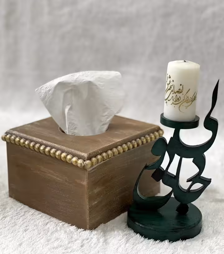 جعبه دستمال کاغذی چوبی کد 102378