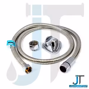 شیلنگ توالت فنری درشت بافت ABS  کروم پولیش کهن