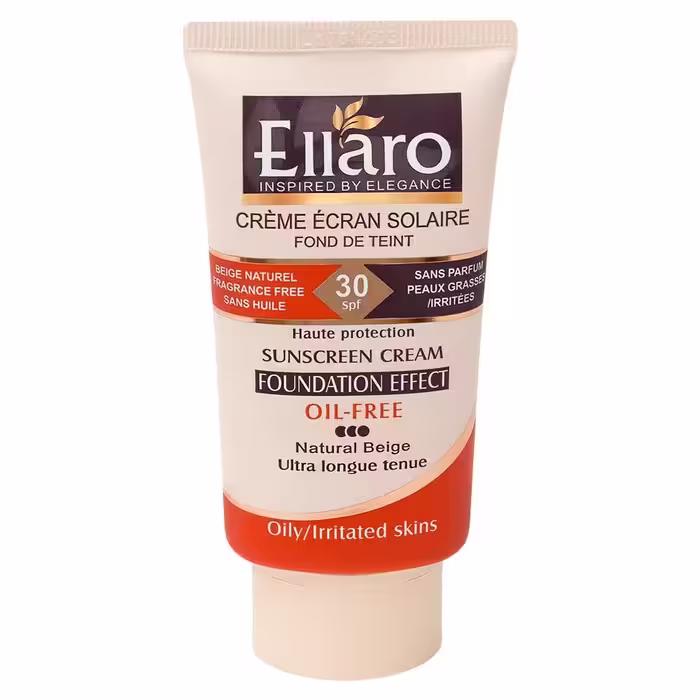کرم ضد آفتاب کرم پودری فاقد چربی spf 30 الارو natural beige