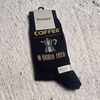 جوراب ساقدار مردانه coffee پاشنه پنجه حوله ای سیاه