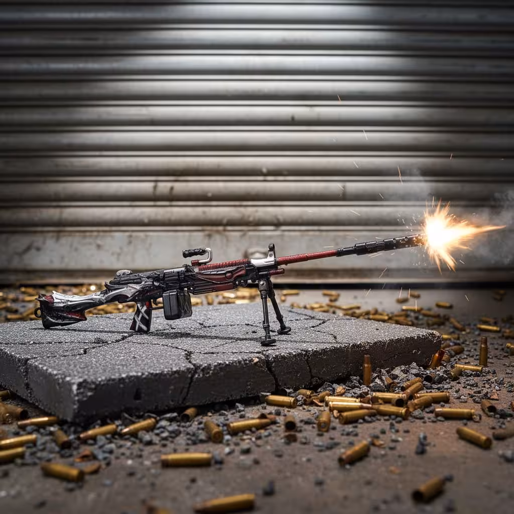 ماکت اسلحه تیربار M249 سایز بزرگ