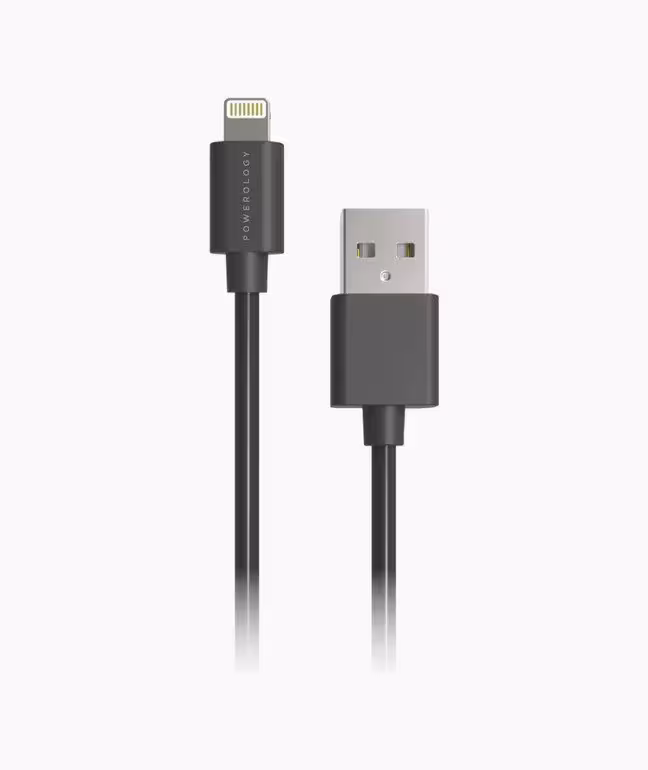 کابل تبدیل PVC لایتنینگ به USB پاورولوجی مدل P12 طول 1.2 متر