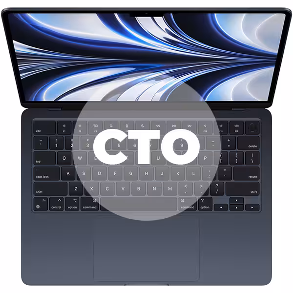 مک بوک ایر 13.6 اینچ M2 کاستوم پردازنده 8core - 8core حافظه رم 16 گیگابایت هارد 1 ترابایت میدنایت - Hiapple.ir