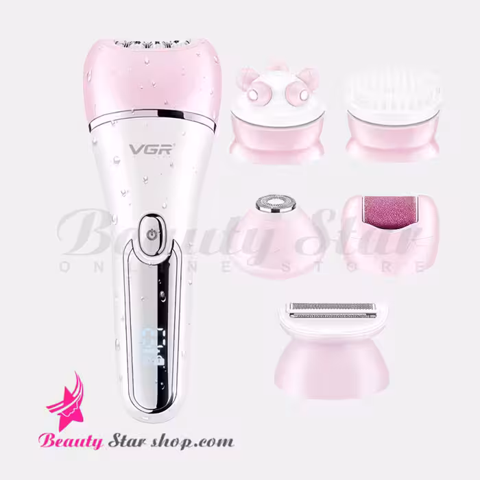 ست اپیلاتور (شیور صورت و بدن بانوان) 6 کاره وی جی آر مدل V-733