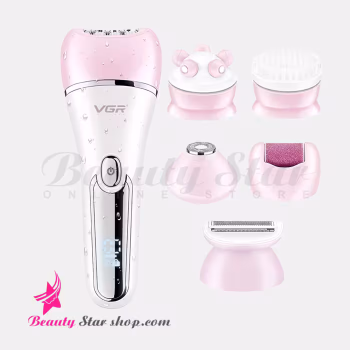 ست اپیلاتور (شیور صورت و بدن بانوان) 6 کاره وی جی آر مدل V-733