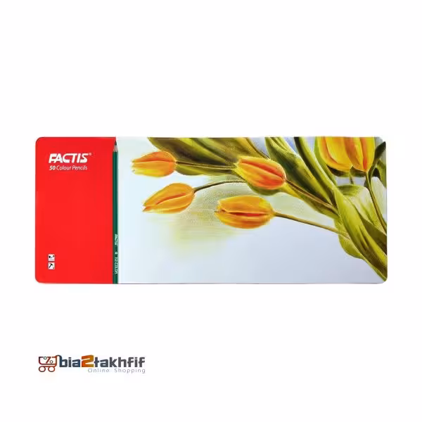 مداد رنگی 50 رنگ فکتیس کد f07112650 طرح گل‌های لاله