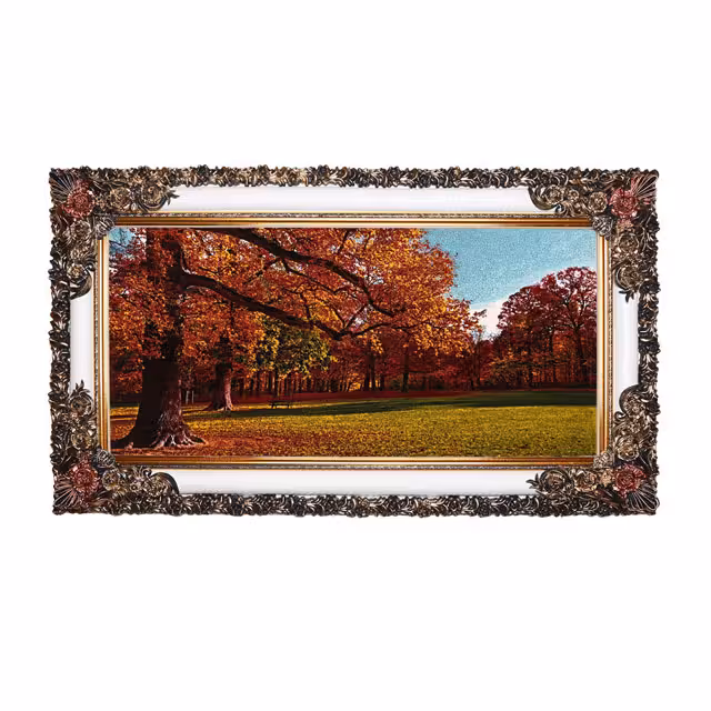 تابلو فرش ماشینی دنیای فرش طرح پاییز کد 446