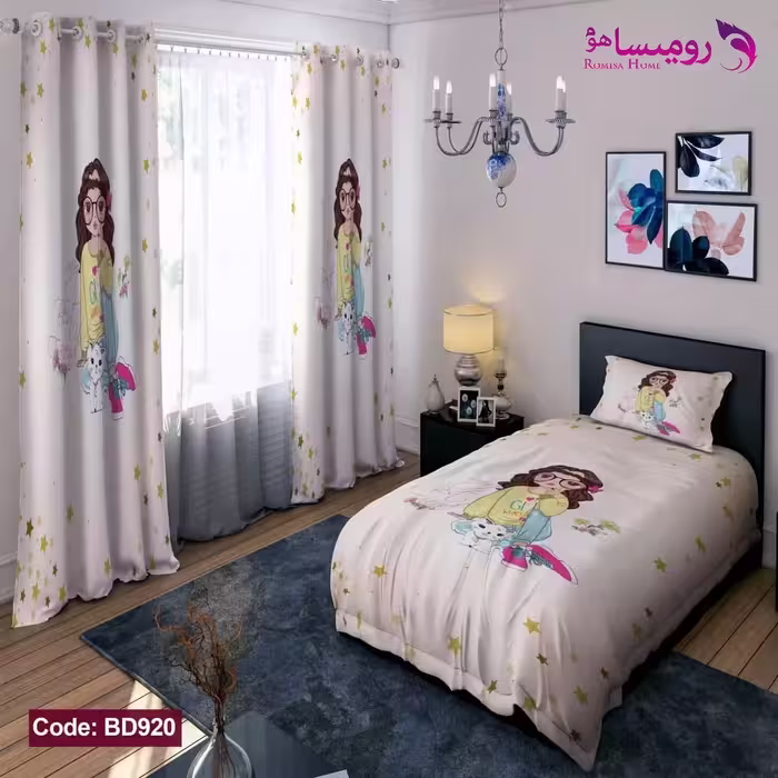 قیمت و خرید روتختی طرح دختر و گربه یک نفره برند دکو کد BD920