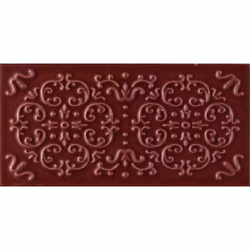 کاشی فخار رفسنجان مدل استنلی قرمز تیره 20*10