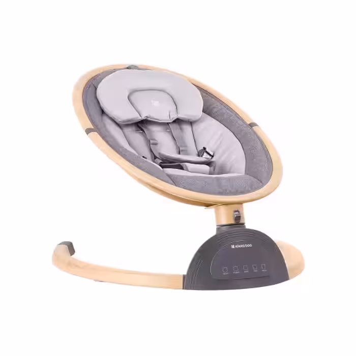تاب و گهواره برقی کیکابو اشلی پنج سرعته جدید با دیزاین چوب لوکس با کیفیت عالی  kikkaboo Ashlee grey