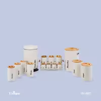 سرویس آشپزخانه یونیک 16 پارچه سنباده ای با درب چوبی رنگ نباتی یا کرم
