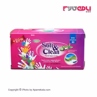 دستمال مرطوب soft and clean مدل hand
