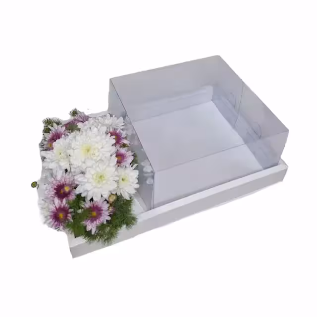 جعبه طلقی کیک و گل سایز 26 در 37 سانت