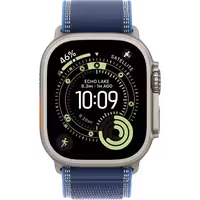 اپل واچ اولترا نسل 3 تیتانیومی نچرال با بند ترایل آبی – آبی روشن