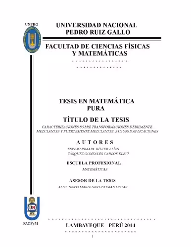 خرید و دانلود نسخه کامل کتاب Caracterizaciones sobre transformaciones debilmente mezclantes y fuertemente mezclantes. Algunas aplicaciones [thesis]
