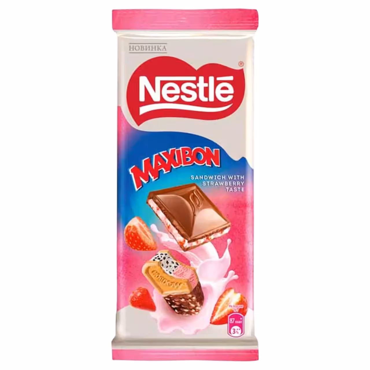 شکلات ساندویجی توت فرنگی نستله – 80 گرم
