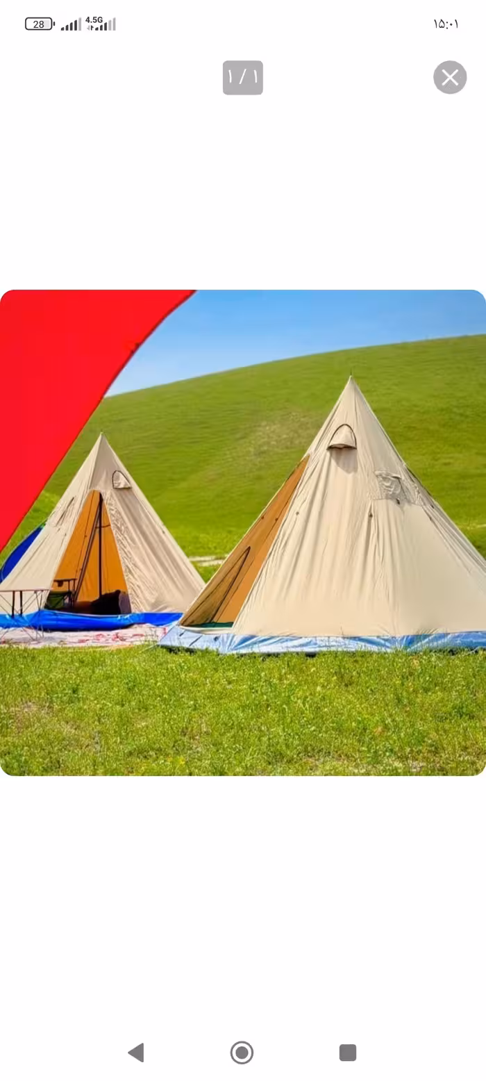 چادر کمپینگ سرخپوستی (Teepee) 8 نفره با پارچه گورتکس ضد آب
