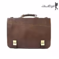 خرید کیف اداری چرم دو تبله دو قفل