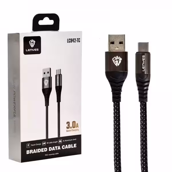 کابل شارژ USB به Type-C لنیس ( LENYES ) مدل LC942 TC