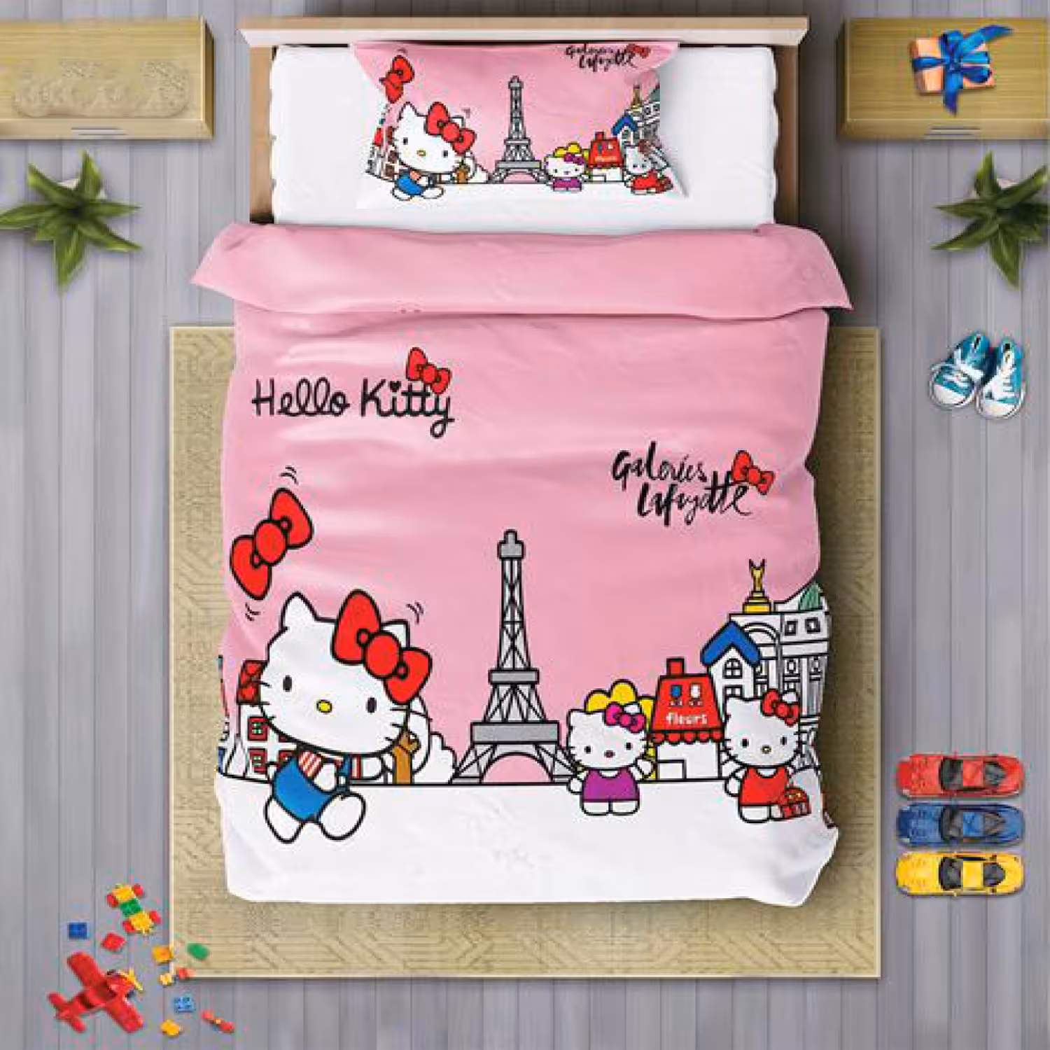 سرویس روتختی دخترانه چیداری مدل 7109 طرح کیتی