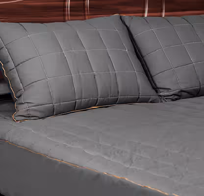 سرویس ملحفه روتشکی پد دار آکو رنگ طوسی