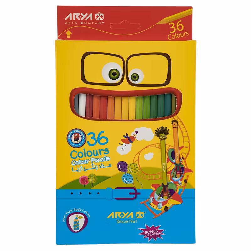 مداد رنگی 36 رنگ آریا مدل 3018 | چاوه