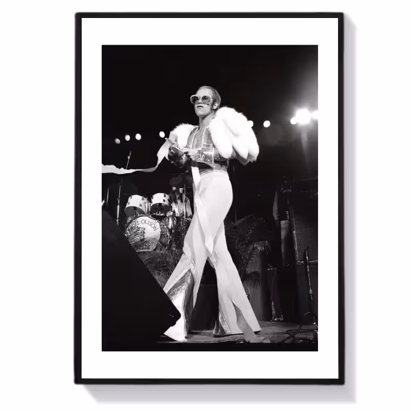 تابلو دکوراتیو سیاه و سفید طرح التون جان