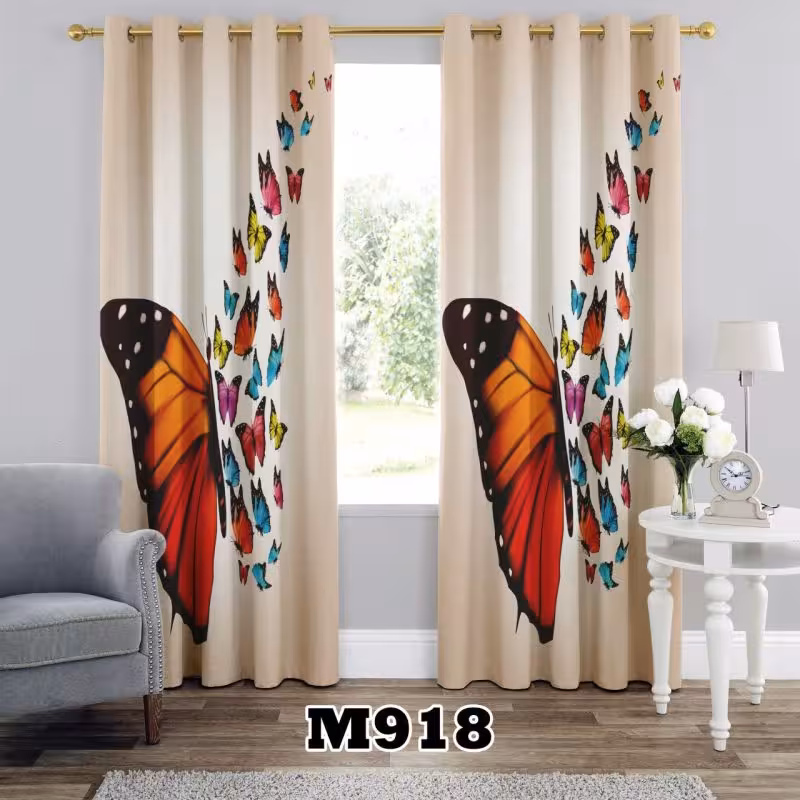 پرده سه بعدی طرح پروانه