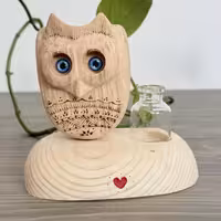 گلدان جغد دانا تک بزرگ طرح دوازده