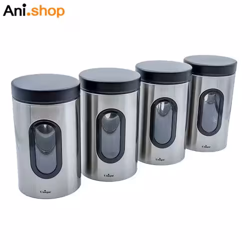 قوطی پنجره دار 1.8 لیتر استیل مدل UN-5980 کد 140