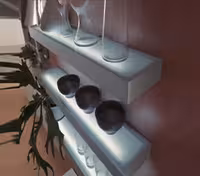 چراغ LED شلف نوری 220 ولت دو طرفه سری 12 و فرانت آلومینیوم 120 فانتونی کد N123