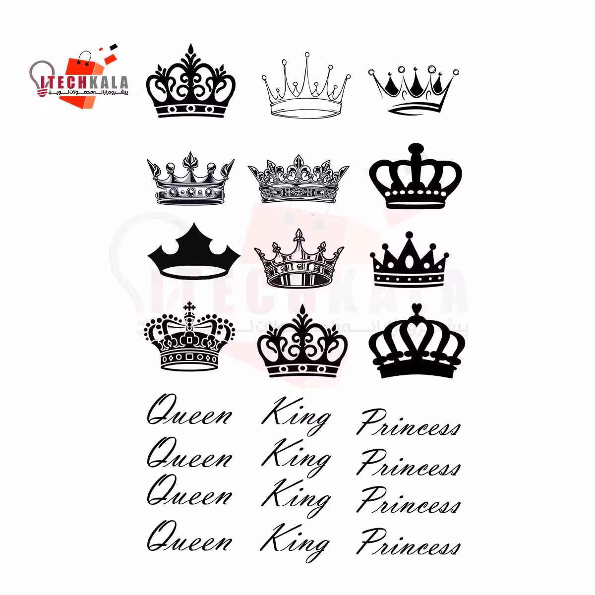 طلق طرح تاج [a5]