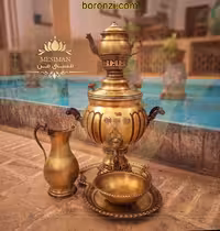 سماور برنجی زغالی 6 لیتری آنتیک