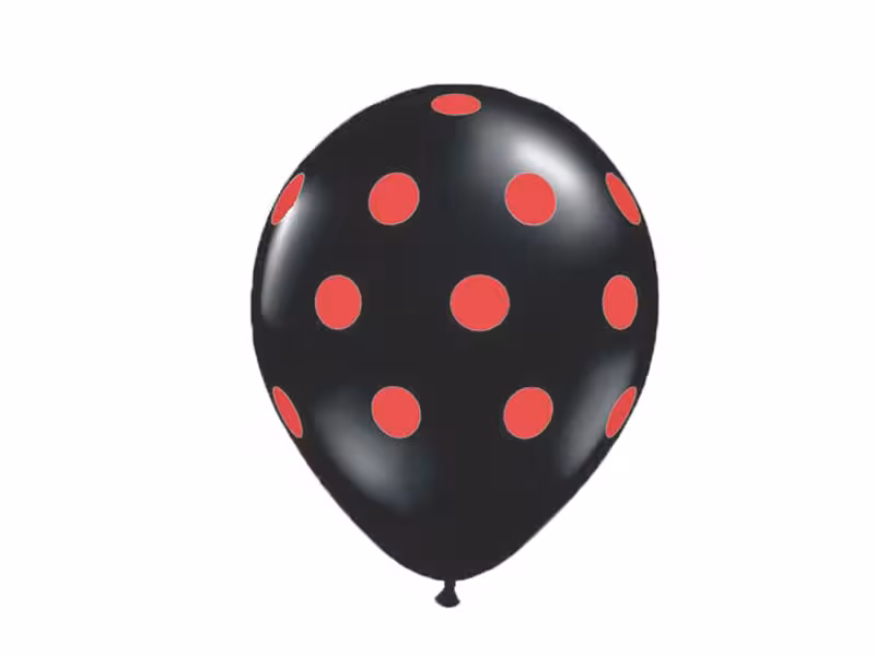 بادکنک مشکی خال قرمز