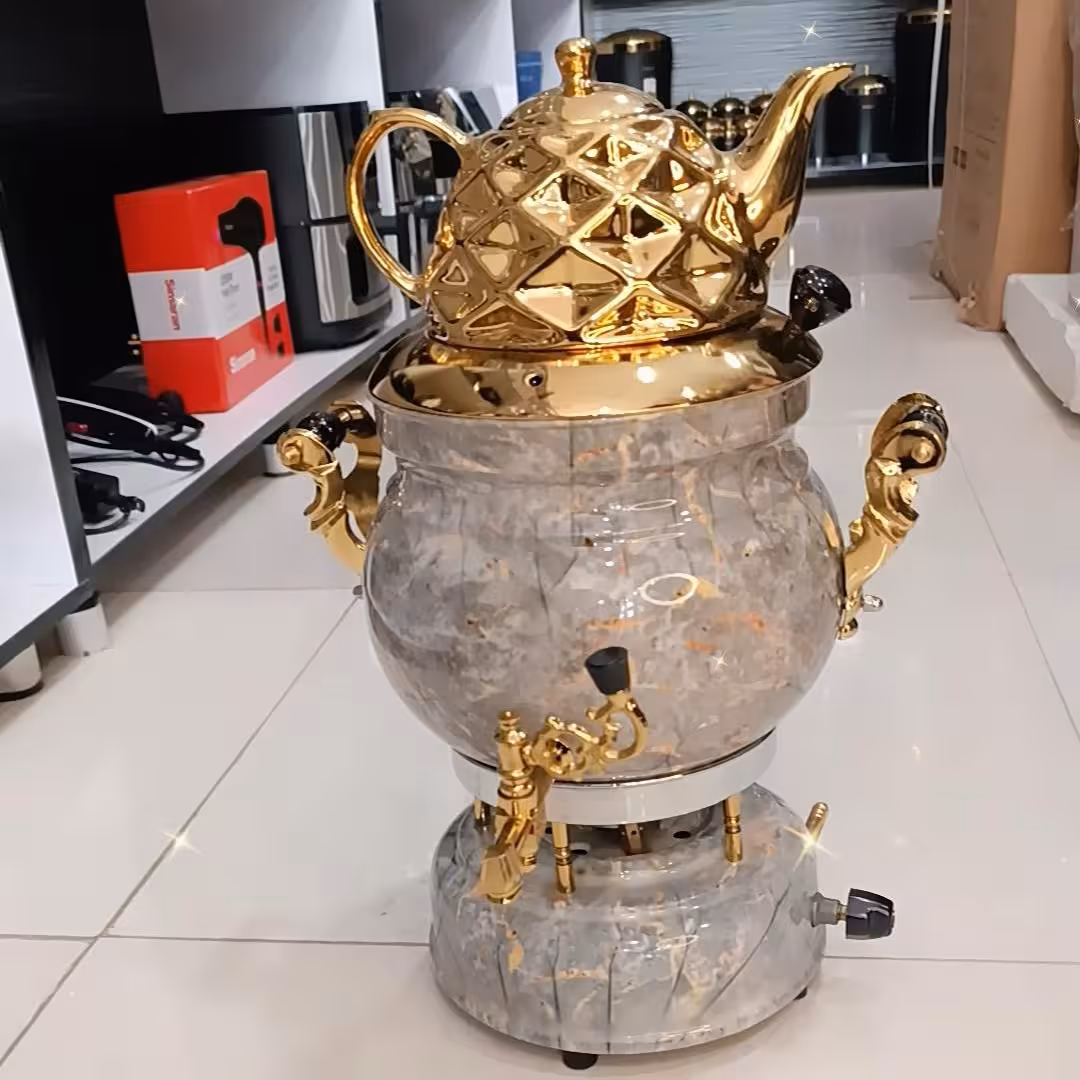 سماور گازی طرح سنگ 6 لیتر 3 کاره ضمانت دار