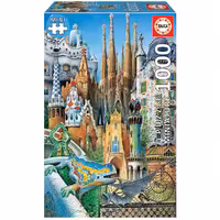 پازل 1000 قطعه Educa طرح کلاژ گائودی