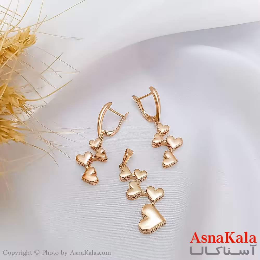 نیم ست مدل قلب برند ژوپینگ XUPING Heart کد NIM1454W