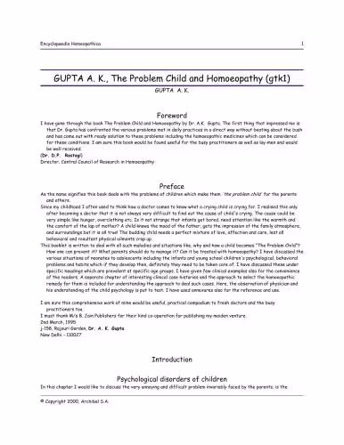 خرید و دانلود نسخه کامل کتاب The Problem Child and Homeopathy