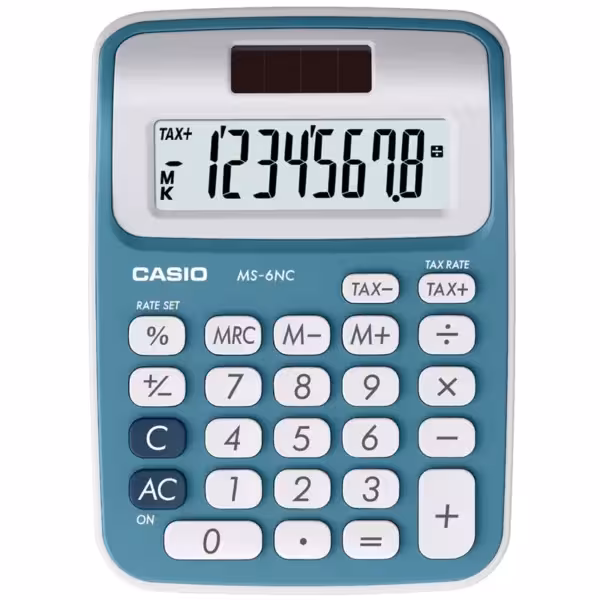 ماشین حساب رومیزی کاسیو مدل MS-6NC-PK
