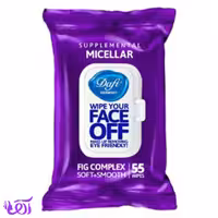 دستمال مرطوب پاک کننده آرایش دافی مدل micellar بسته 55 عددی