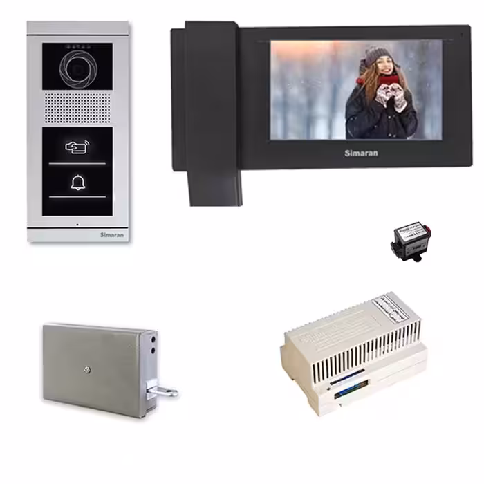 مجموعه دربازکن تصویری سیماران مدل 73M-VFBT1 یک طبقه کارتی به همراه محافظ ولتاژ مانیتور | چاوه