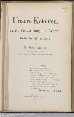 خرید و دانلود نسخه کامل کتاب Unsere Kolonien, deren Verwaltung und Werth. Kritische Abhandlung