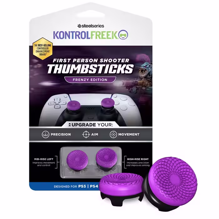 KontrolFreek Performance Thumbsticks for PlayStation 5 – Frenzy Edition Purple