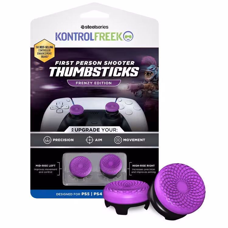 KontrolFreek Performance Thumbsticks for PlayStation 5 – Frenzy Edition Purple
