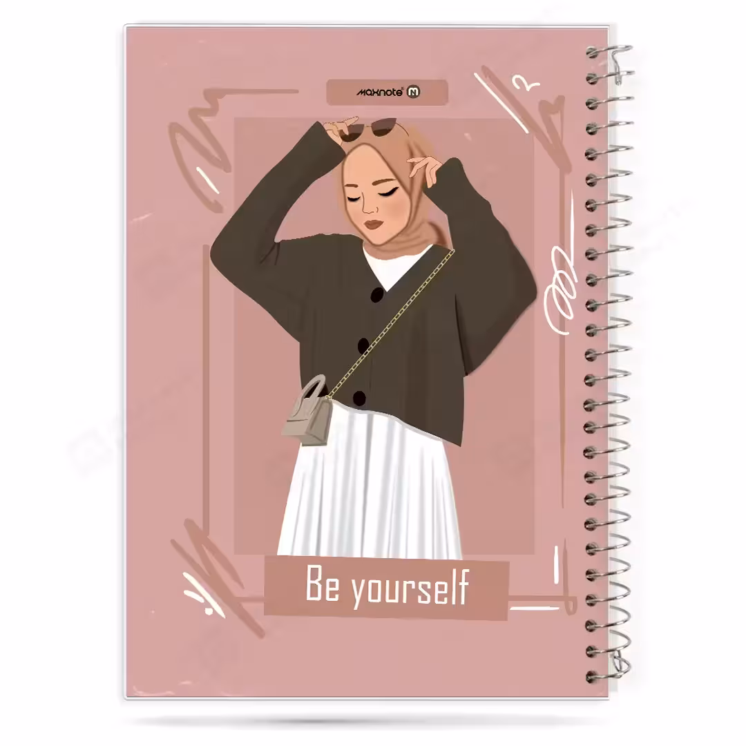 دفتر 60 برگ سیمی طلقی( طرح حجاب) کد 9634.طرح 2